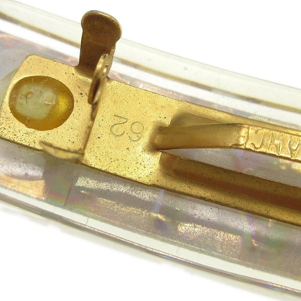 Auth Chanel Hair Clip Hairpin Barrette Clear - Picture 4 of 6